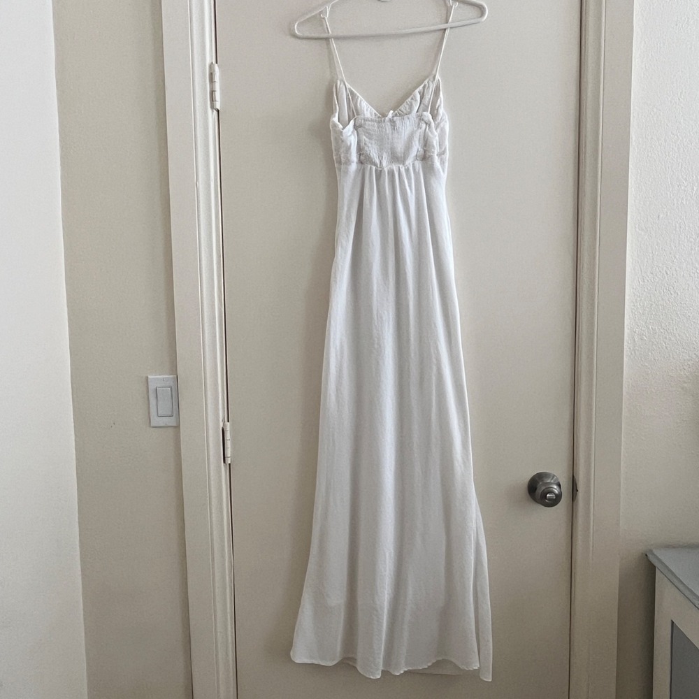 Princess Polly Babydoll Slip Maxi Dress 2 White Bias Cut Coquette Fairy Y2K Lace - Picture 2 of 12